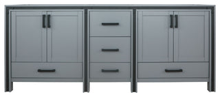 Ziva Transitional Dark Grey 80" Vanity Cabinet Only