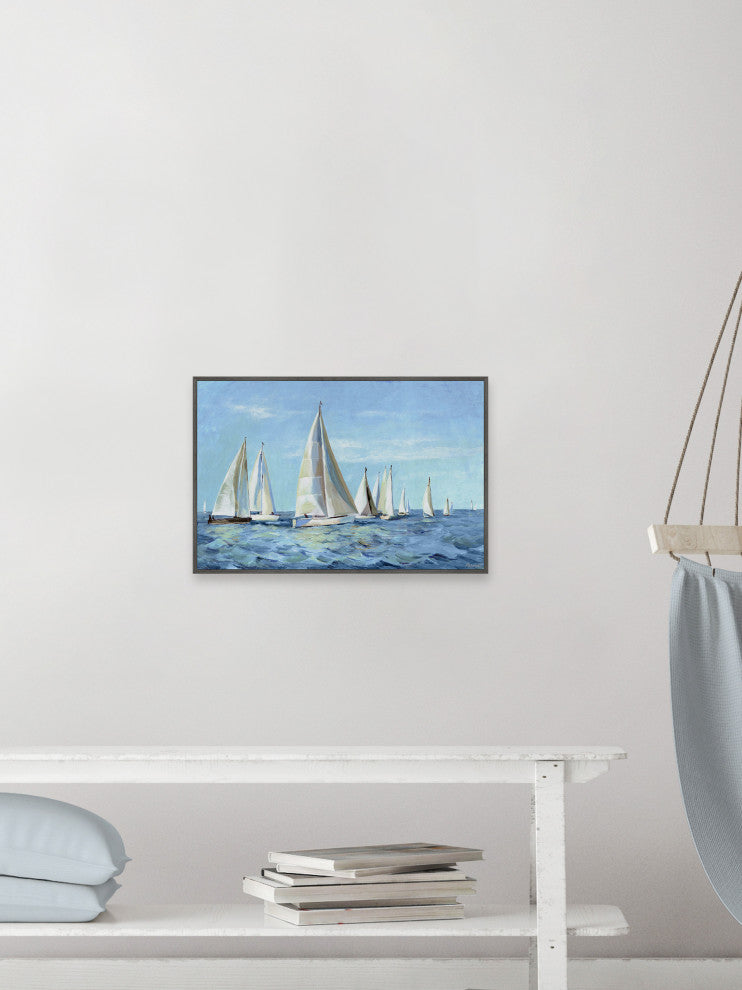 "Dreams Set Sail" Floater Framed Painting Print on Canvas, 60x40