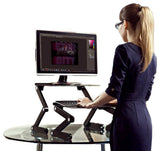 Workez Standing Desk Conversion Kit, Negative Tilt Keyboard Tray, Black