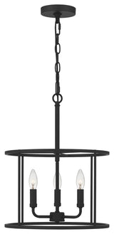 Abner 3-Light Pendant, Matte Black