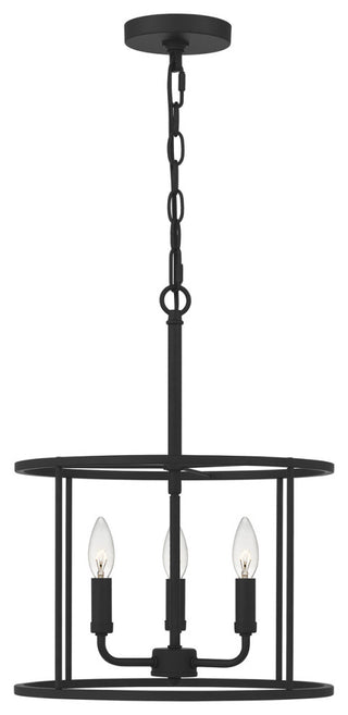 Abner 3-Light Pendant, Matte Black