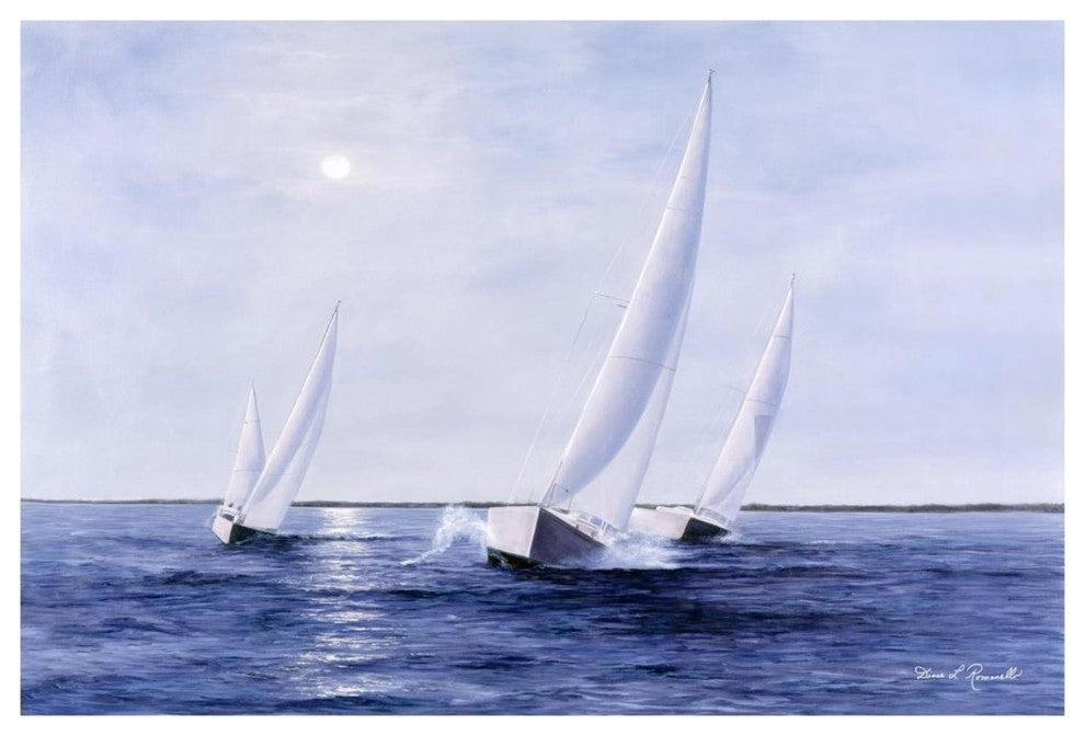 "Blue Sails" Digital Paper Print by Diane Romanello, 38"x26"