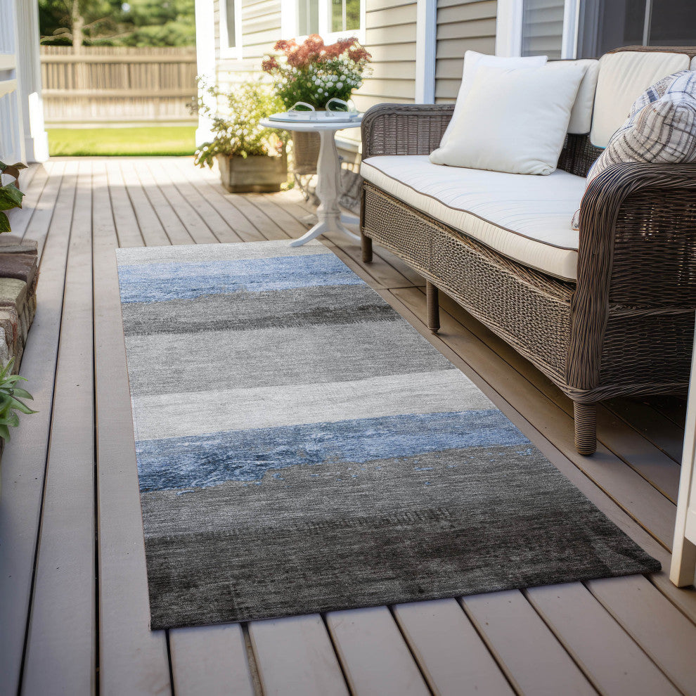 Machine Washable Indoor/Outdoor Chantille ACN1883 Sky 2'3" x 7'6" Runner Rug