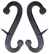 Shutter Dog Pair Black Decorative S Shaped Wrought Iron Renovators Supply