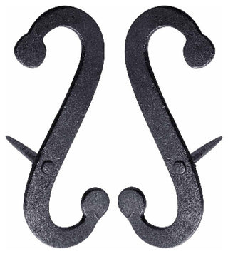 Shutter Dog Pair Black Decorative S Shaped Wrought Iron Renovators Supply
