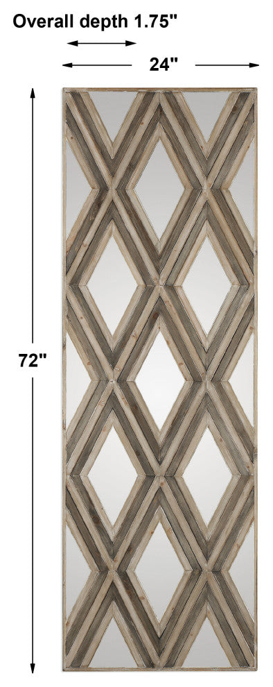Uttermost - 04116 - Wall Mirror - Tahira - Ivory And Chestnut Gray