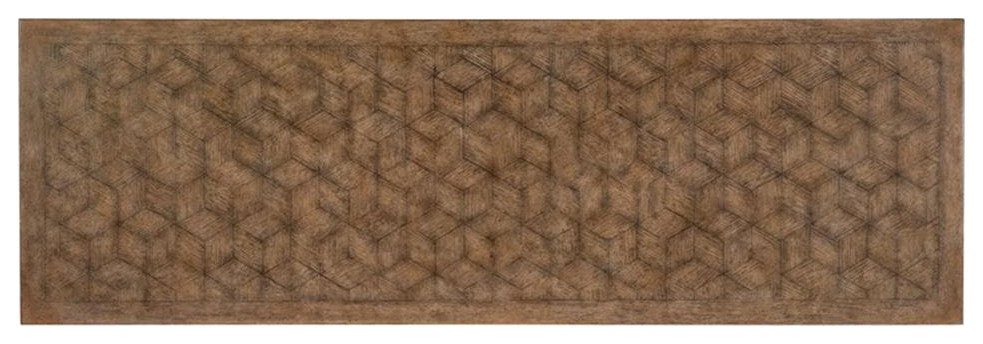 Americana Trestle Rectangle Wood Cocktail Table in Black by Hooker Furniture