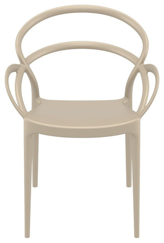 Compamia Mila Set of 2 Dining Arm Chair, Taupe