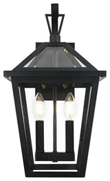 Home Living 10" Outdoor Wall Sconce, Black