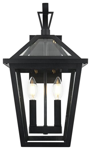 Home Living 10" Outdoor Wall Sconce, Black