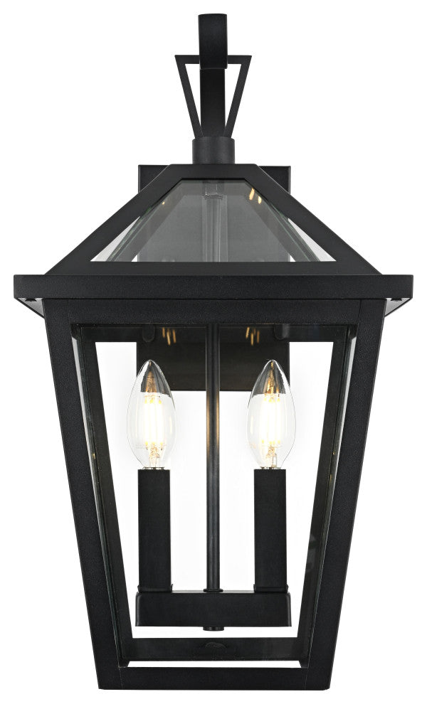 Home Living 10" Outdoor Wall Sconce, Black