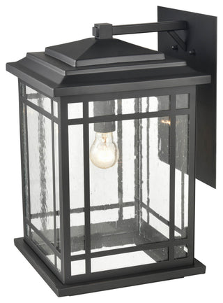 1 Light 11 in. Powder Coat Black Outdoor