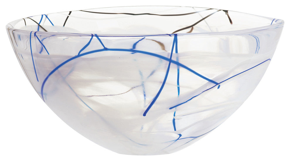 Kosta Boda Serveware White Contrast Bowl, Large