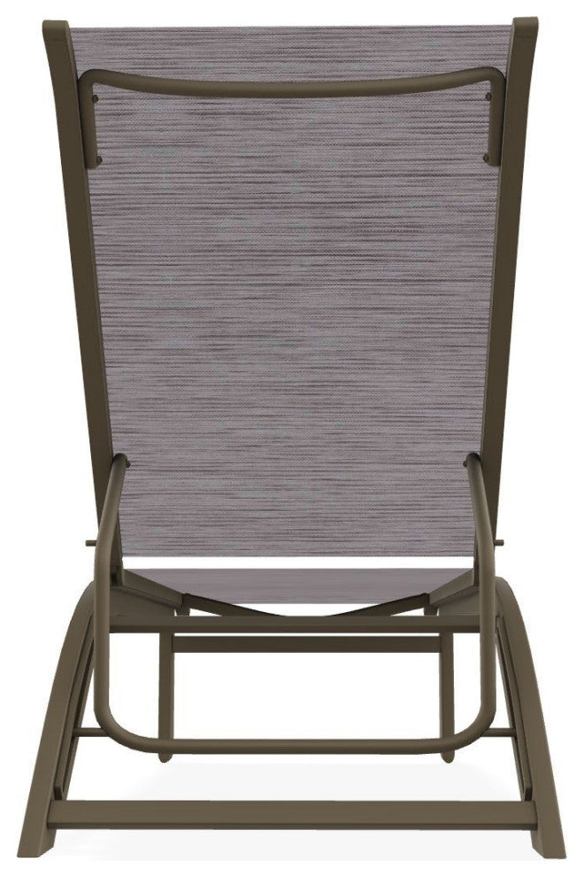 Kendall Sling Stackable Outdoor Chaise Lounge, Fossil/Beachwood