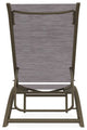 Kendall Sling Stackable Outdoor Chaise Lounge, Fossil/Beachwood