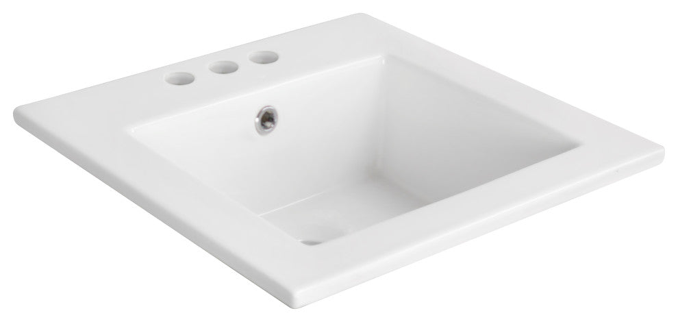 16.5-in. W 3H4-in. Ceramic Top Set In White Color