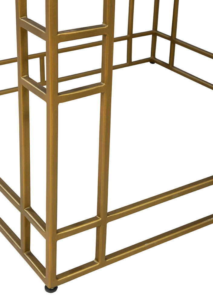 Cubes Aluminum Side Table, Gold