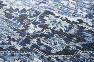 Panache PN6962 Light Blue Central Medallion Area Rug, Rectangular 3'3"x5'3"