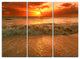"Amazing Beauty of Sun Reflection in Sea" Metal Wall Art, 3 Panels, 36"x28"