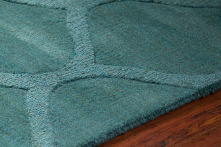 Mystica Contemporary Area Rug, Teal, 8' Round