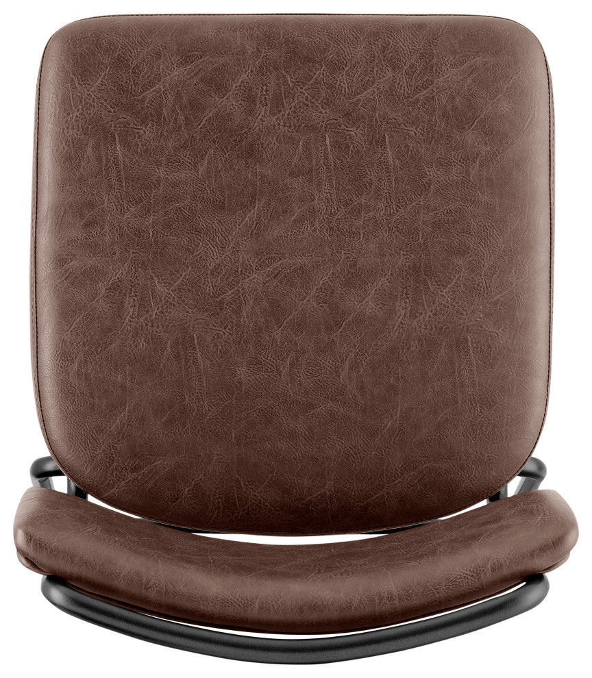 Zander Counter Stool, Toasted Dark Brown, Pu