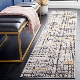 Safavieh Amelia Collection, ALA248 Rug, Charcoal/Gold, 2'x8'