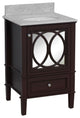 Olivia 24" Bathroom Vanity, Chocolate, Carrara Marble