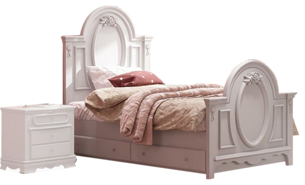 ACME Flora Full Bed, Poster, White Finish
