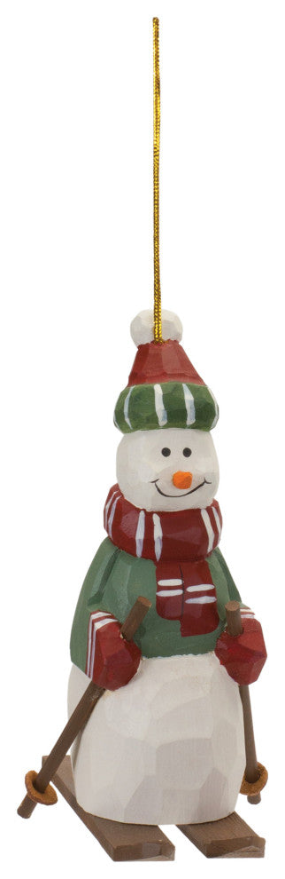 Snowman on Skis Ornament, Set of 6