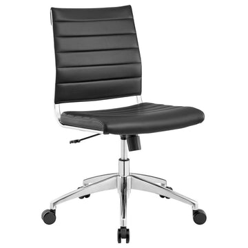 Modway Jive Armless Mid Back Office Chair, Black