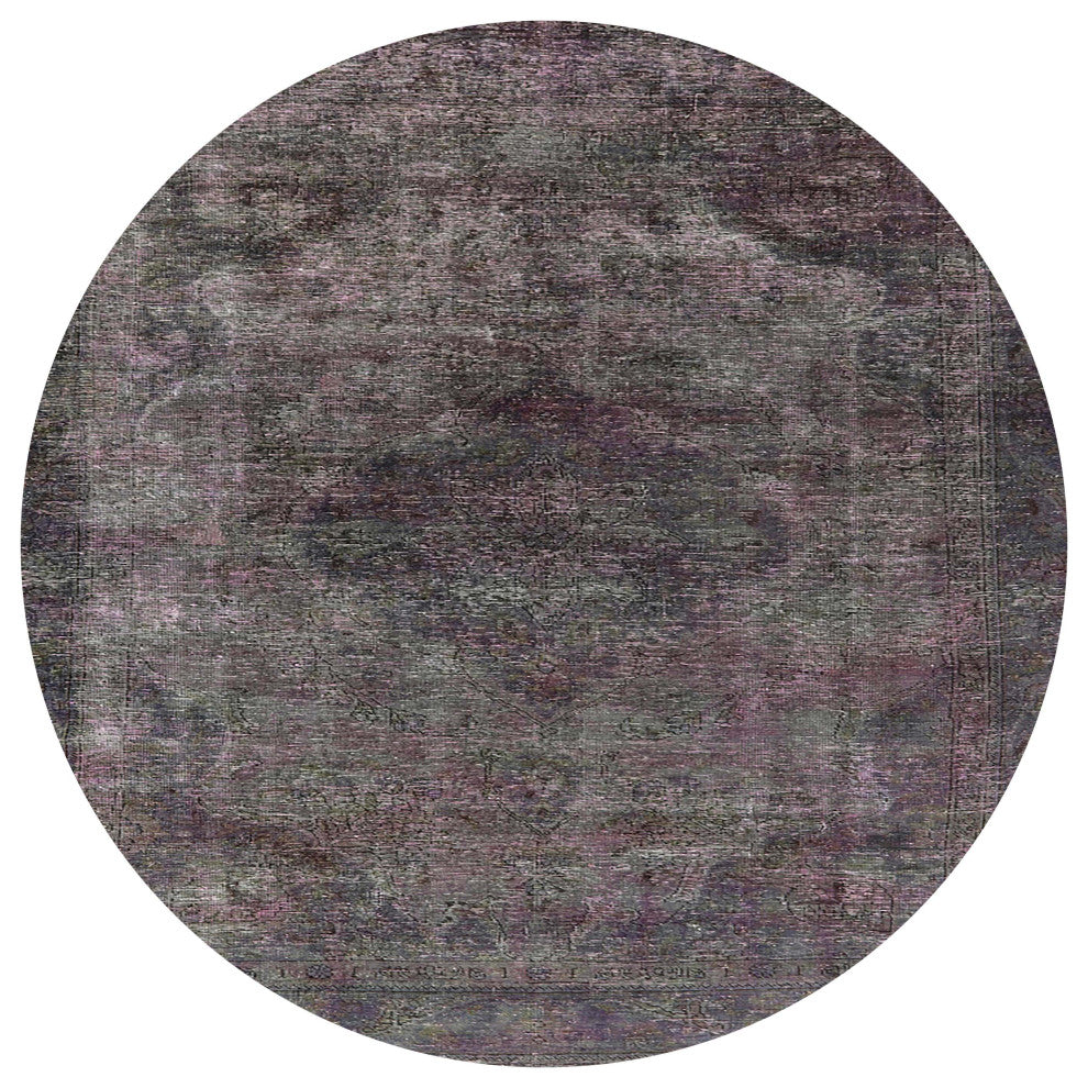 Ahgly Company Indoor Round Mid-Century Modern Area Rugs, 6' Round