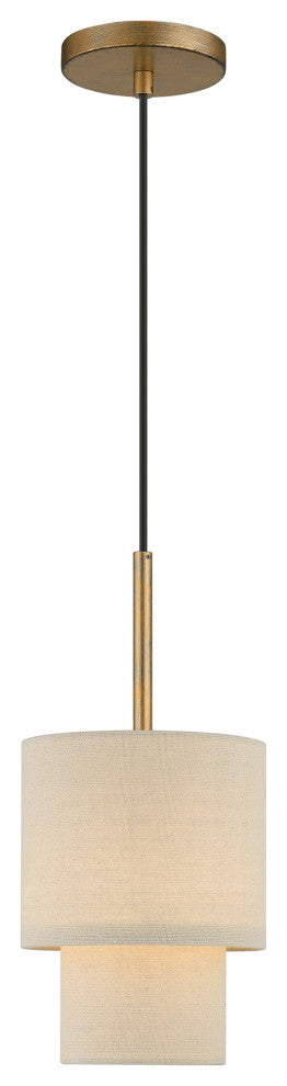 Bellingham 1-Light Antique Gold Leaf Mini Pendant
