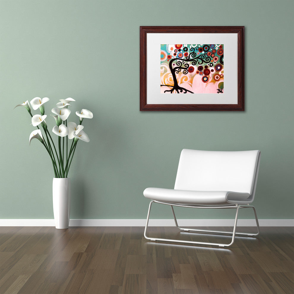 Natasha Wescoat '138' Art, Wood Frame, White Mat, 14x11