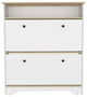 Shoe Rack Dublin, Bedroom, Light Oak / White