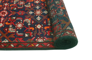 Fine Vintage Distressed Laily Navy/Red Runner, 1'10 x 13'2