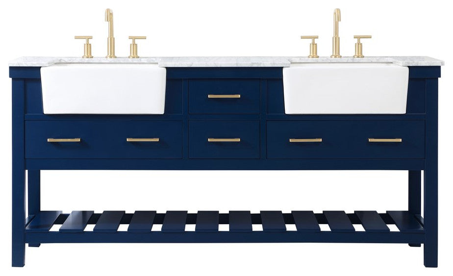 Home Living 22" Farmhouse Blue-Light Bathroom Vanity
