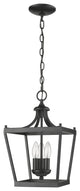 Vintage Black Metal Tapered Hanging Light