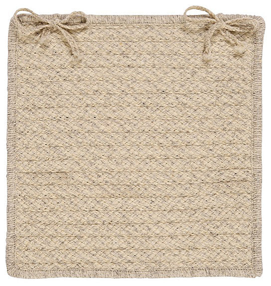 Colonial Mills Chair Pad Natural Wool Houndstooth Cream Chair Pad