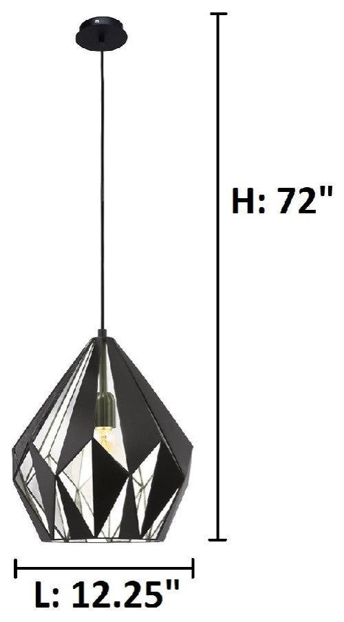 1x60W Pendant With A Black Outer Finish and Copper Interior Finish, Silver