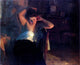 Albert Ritzberger At The Fireplace, Gallery Wrapped Canvas Print, 20"x25"