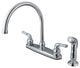 Kingston Brass 8" Centerset Kitchen Faucet, Polished Chrome