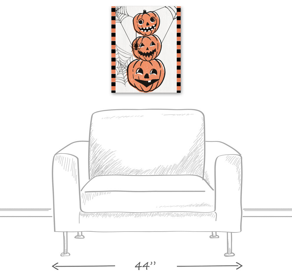 Jackolantern Stack 16x20 Canvas Wall Art