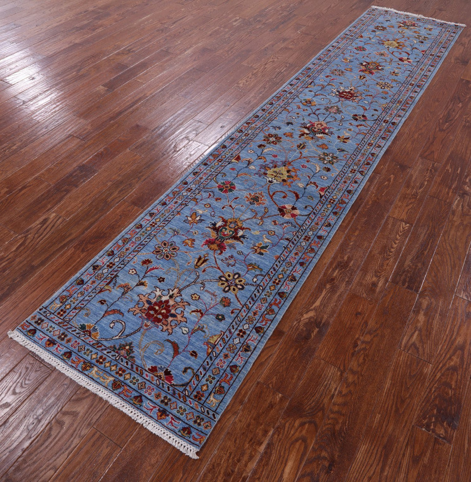Runner Handmade Persian Tabriz Wool Rug 2' 8" X 12' 4" Q11245
