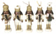 5" Black, White & Gold Glitter Nutcracker, Set of 5