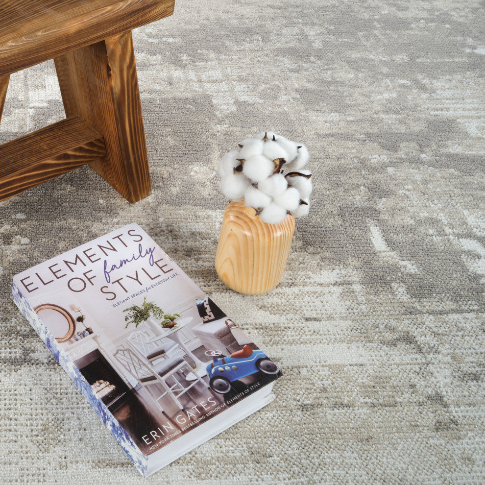 Machine Washable Liam Grey/Beige Runner