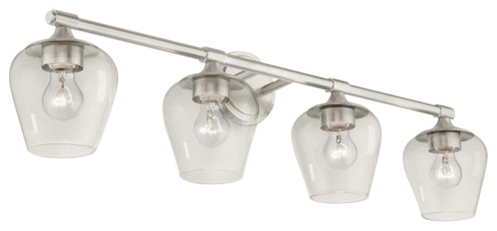 Willow 4 Light Brushed Nickel Vanity Sconce