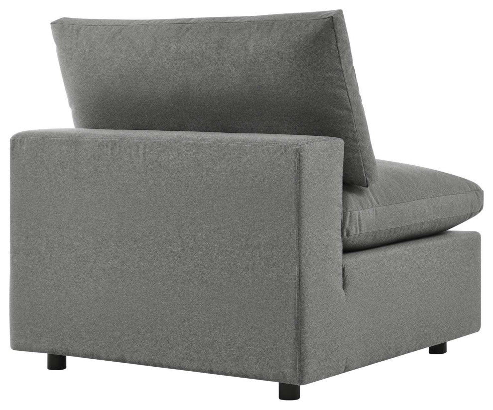 Commix 4-Piece Outdoor Patio Sectional Sofa Charcoal -5580