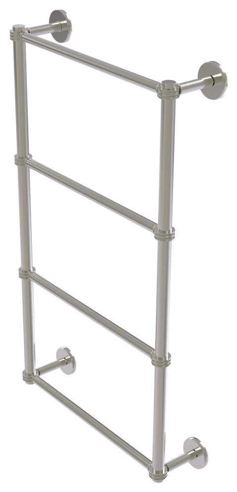 Prestige Skyline 4 Tier 24" Ladder Towel Bar, Dotted Detail, Satin Nickel