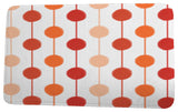 Funky Junky Brady Beads Stripe Print Bath Mat, Orange, 21"x34"