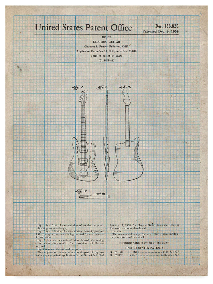 "Guitar 1" by Cole Borders, Canvas Art, 24"x18"
